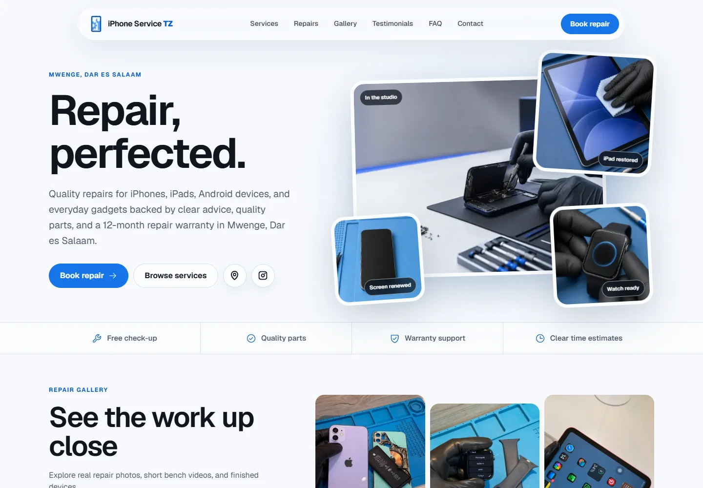 iPhone Service TZ - The desktop experience